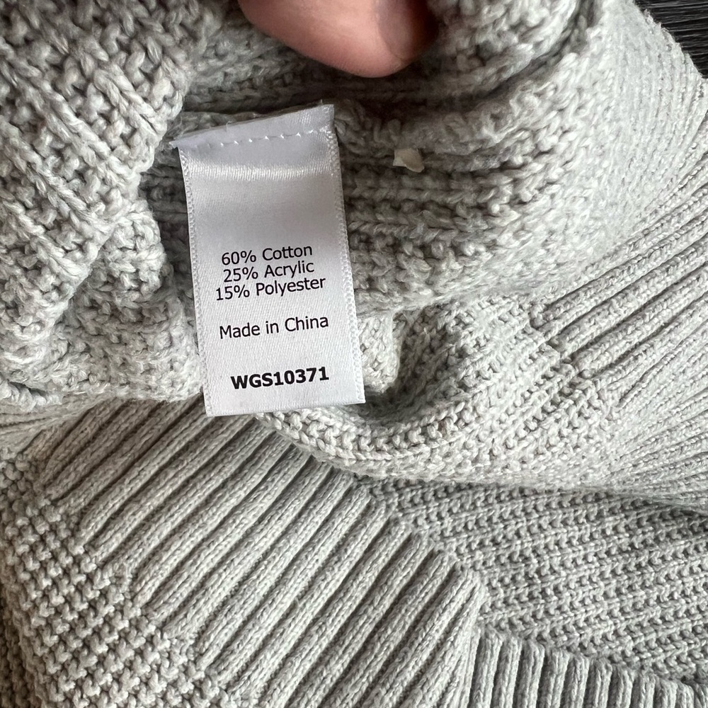 Market & Spruce Grey Cowl Neck Sweater - Picture 5 of 5
